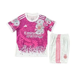 real madrid barn spesialutgave drakt sett rosa hvit dragon 2025-2026