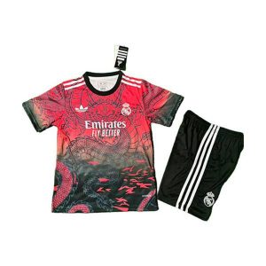real madrid barn spesialutgave drakt sett rod svart dragon 2025-2026