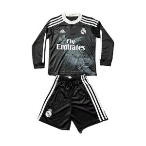 real madrid barn langermet drakt sett retro tredje dragon 2014-2015
