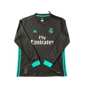 real madrid retro fly emirates langermet drakt borte 2017-2018
