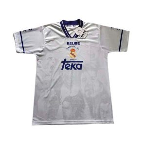 real madrid retro kelme teka spesialutgave drakt hvit 1996-1997