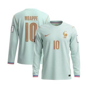 frankrike langermet mbappe 10 drakt borte 2026-2027