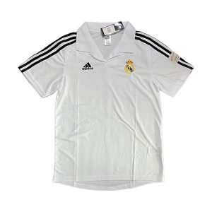 real madrid retro mesterskap drakt hvit 2001-2002