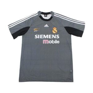 real madrid retro keeper drakt svart 2002-2003