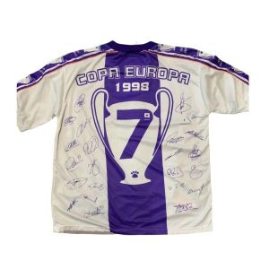 real madrid retro spesialutgave drakt hvit lilla 1998