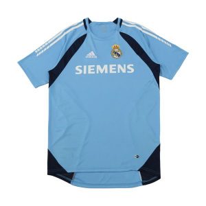 real madrid retro trenings drakt lys bla 2006-2007