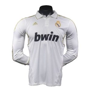 real madrid retro langermet drakt hjemme spillerversjon 2011-2012