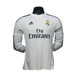 real madrid retro langermet drakt hjemme spillerversjon 2014-2015