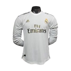 real madrid retro langermet drakt hjemme spillerversjon 2019-2020