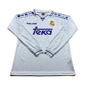 real madrid retro langermet drakt hjemme 1996-1997
