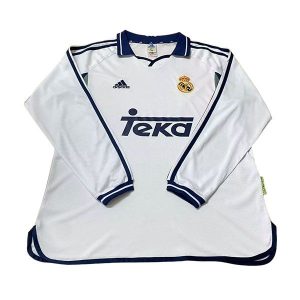 real madrid retro langermet drakt hjemme 2000-2001