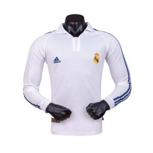 real madrid retro langermet drakt hjemme 2001-2002