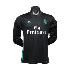real madrid retro langermet drakt borte spillerversjon 2017-2018
