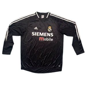 real madrid retro langermet drakt borte 2004-2005