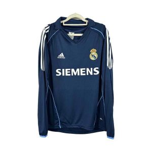 real madrid retro langermet drakt borte 2005-2006