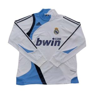real madrid retro langermet drakt trenings hvit 2007-2008