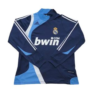 real madrid retro langermet drakt trenings bla 2007-2008