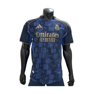 real madrid drakt spesialutgave spillerversjon LV mork bla gull 2025-2026