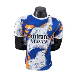 real madrid drakt spesialutgave spillerversjon hvit bla oransje 2025-2026