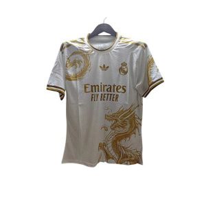 real madrid drakt spesialutgave spillerversjon hvit gull dragon 2025-2026