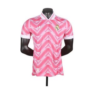 real madrid drakt spesialutgave spillerversjon rosa hvit stripete 2025-2026