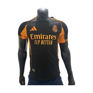 real madrid drakt spesialutgave spillerversjon svart oransje 2025-2026