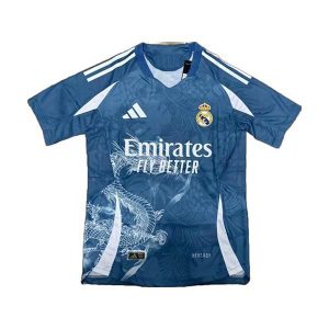 real madrid drakt spesialutgave mork bla hvit dragon 2025-2026