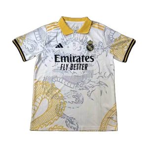 real madrid drakt spesialutgave hvit gra gul dragon 2025-2026