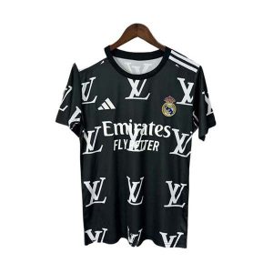 real madrid drakt spesialutgave svart hvit LV (2) 2025-2026