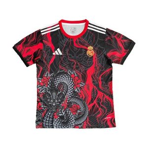 real madrid drakt spesialutgave svart rod gra dragon 2025-2026