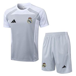 real madrid drakt trenings sett gra hvit 2025-2026