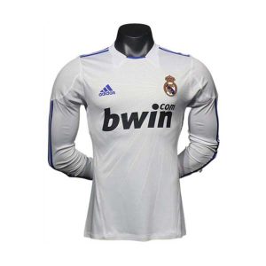 real madrid langermet retro drakt hjemme spillerversjon 2010-2011