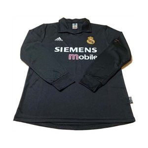 real madrid langermet retro drakt borte 2002-2003