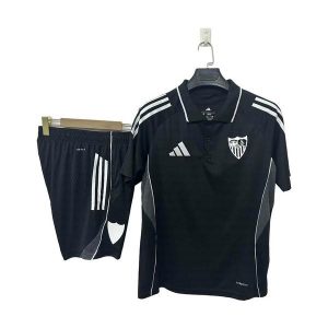 trenings sevilla svart 2025-2026 polo sett