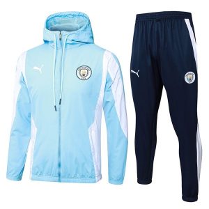 vindjakke manchester city lys bla hvit 2024-2025